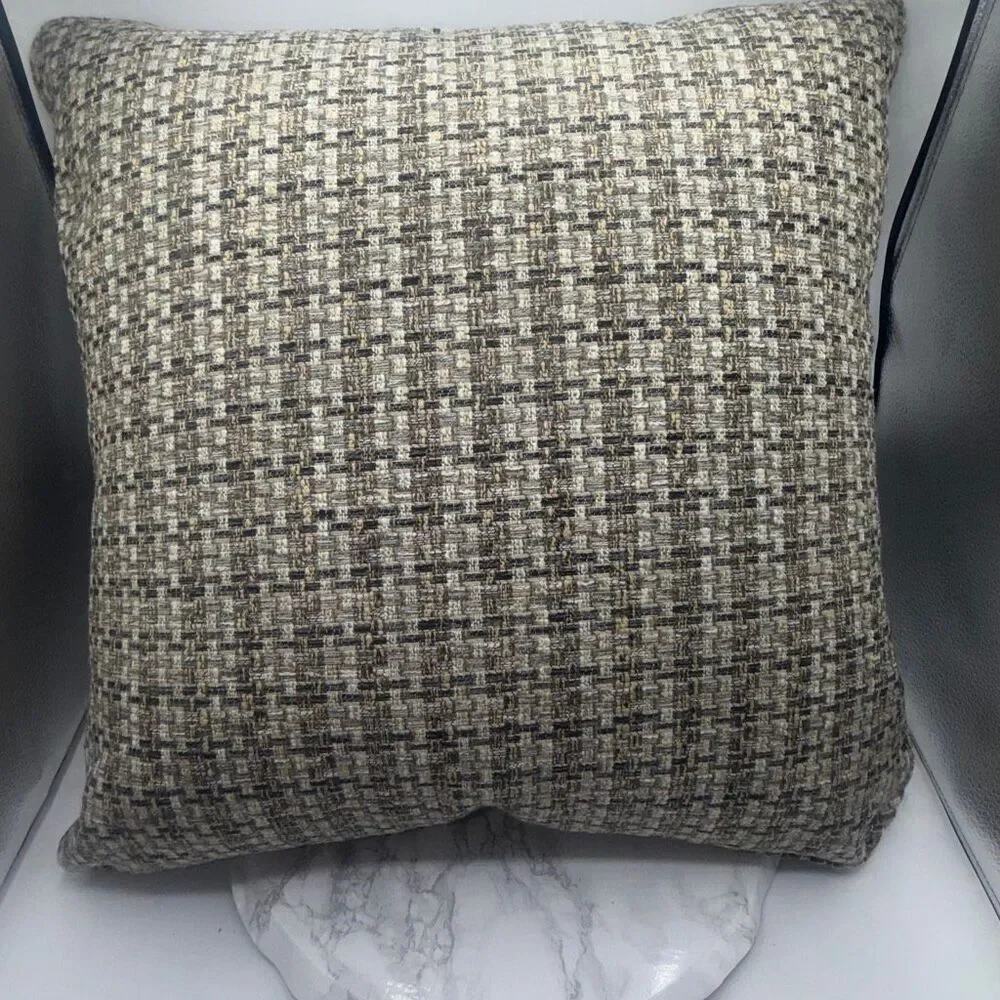 CASAMIA Jijel Tweed 24”x 24” Throw Pillow Cushion